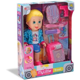 BONECA MY LITTLE COLLECTION VAMOS VIAJAR MENINA 8177 DIVERTOYS