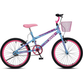 BICICLETA BIC ARO 20 COLLI JULLY A.20 S/M C/ CESTO AZUL CHAMPANHE D