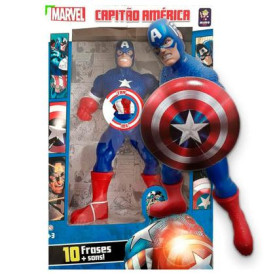 BONECO CAPITAO AMERICA 10 FALAS + SONS