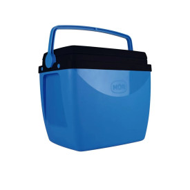 CAIXA TERMICA 18L AZUL C PRETO COM ALÇA MOR
