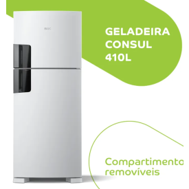 REFRIGERADOR 410L CONSUL 2P F. FREE CRM50LBANA BRANCO 110 VOLTS