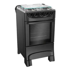 Fogão Mueller 4 bocas Preto Fosco Acendimento Manual MFI4BA