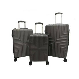 CONJUNTO DE MALAS PARA VIAGEM EM ABS 20 24 28 CROACIA - CINZA CHUMBO Y133-1203 BATIKI