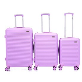 CONJUNTO DE MALAS PARA VIAGEM EM ABS 20 24 28 NASSAU ROXO LIGHTY 570-TY2085 BATIKI