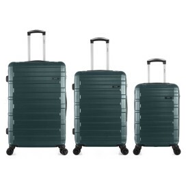 CONJUNTO DE MALAS PARA VIAGEM EM ABS 20 24 28 GALAXY VERDE ESCURO Y471-8436 BATIKI
