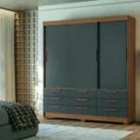 GUARDA ROUPA MORRETES 3.9 JATOBA GRAFITE 165448 SANTOS ANDIRA