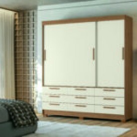GUARDA ROUPA MORRETES 3.9 JATOBA AREIA 165443 SANTOS ANDIRA