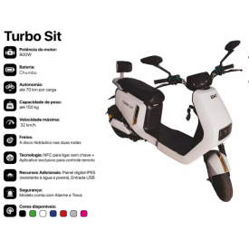 Bicicleta Elétrica Turbo Sit Advanced Cinza 1000w GMT Autopropelido