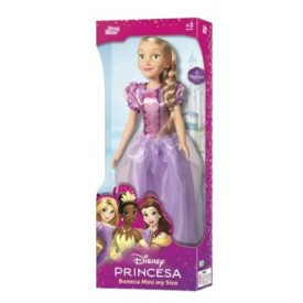 Boneca Rapunzel 55cm Mini My Size Princesas Disney Novabrink 1762