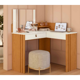 Penteadeira Escrivaninha Camarim de Canto Glow Cinamomo Off White Albatroz