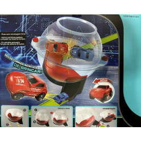Pista Globo Radical com 2 Carrinho Fricção TUD0630 Importudo