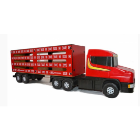 Carreta Boi Plástico e Madeira 26x90 PA Brinquedos