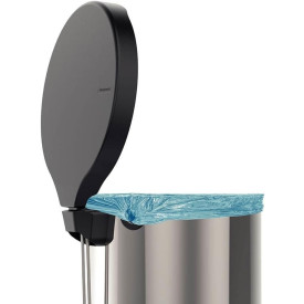 Lixeira Inox c/ Pedal 30 Litros New Tampa preta Tramontina 94538730