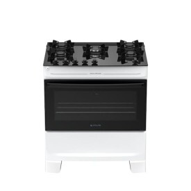 Fogão 5 Bocas Branco com Mesa de Vidro Atlas Mônaco Top Glass Bivolt