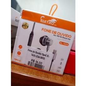Fone Ouvido Tipo C  EL-1424  cód 0011
