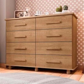 Comoda Paris 8 Gavetas Lanza Cedro 