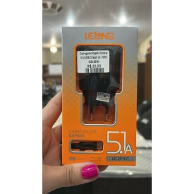 Carregador rapido 5.1 USB c/ Tipo C  LE-291FC cód 0014
