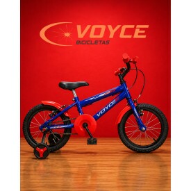 Bicicleta Aro 16 Voyce Veloz Azul/Vermelha