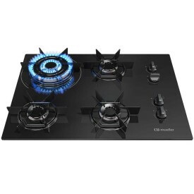 COOKTOP GAS MCG4BC 4B VIDRO GRA ACO TC MUELLER