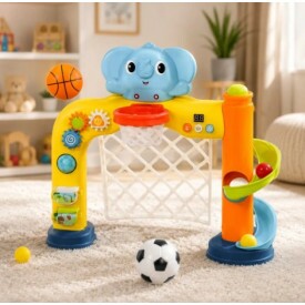 Brinquedo Educa Baby Sports Elefantinho 3 Em 1 Com Luz E Som 0784