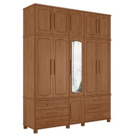 Guarda Roupa Londres Triplex 11.6 11 Portas 6 Gavetas Jatobá Santos Andira