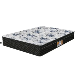 Colchão Casal Espuma D33 Gazin Composto com Euro 138x188x21 Preto Floral  (620013[138596])