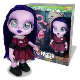 Brinquedo Boneca Monster Bee Vampira Cabelo Roxo