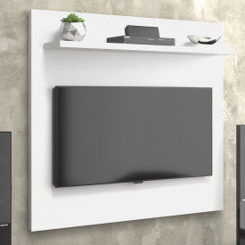 Painel Yan TV 32" Branco Acetinado Quarto Sala Patrimar
