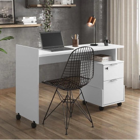 Mesa P/ Computador Office Alessa M1 Branco 903467 Lukaliam