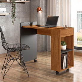 Mesa P/ Computador Alessa M2 Amêndoa Chumbo 903470 Lukaliam 