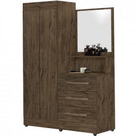 Roupeiro Cômoda Ônix  C 2 Portas Amêndoa Primus Móveis