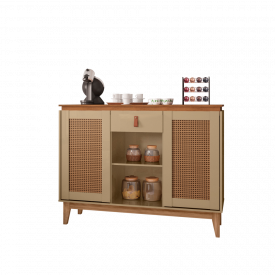 Aparador Buffet Diamante 1G Champagne/Cedro Casa D Móveis FORA DE LINHA