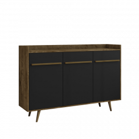 Aparador Buffet Quartzo Madeira Rustica Preto 2075482 Bechara 