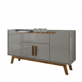 Aparador Buffet Future Titanium Cinamomo 2075834 Bechara FORA DE LINHA