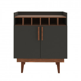 Aparador Bar Easy com Adega Preto/Dakota Casa D Móveis