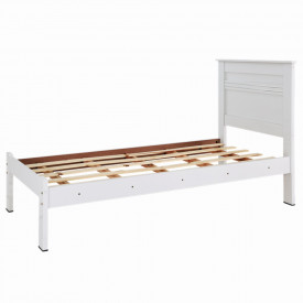 Cama Solteiro Dallas II Tebarrot Móveis Branco 88 cm Quarto