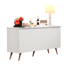 Buffet Encanto 4 Portas Branco 604 Maria Moveis