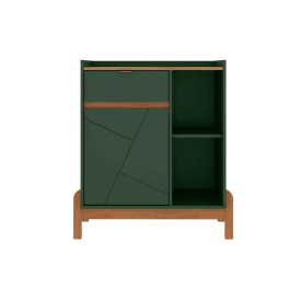 Aparador Bar Bari Verde Oliva Cedro Pés Madeira CasaD Moveis