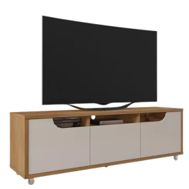 Rack Jersey 1.6 1 Gaveta Cedro Off White Casa D Móveis