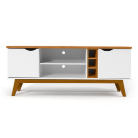 Rack Prism com Adega 1.6 Branco Cinamomo Patrimar Móveis 