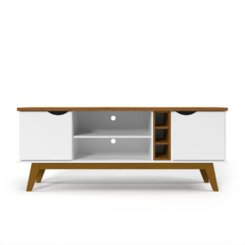 Rack Prism com Adega 1.6 Branco Cumaru Patrimar Móveis