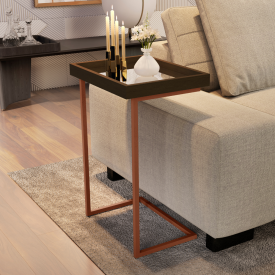 Mesa de Apoio 4774 Canela Pé de Ferro Bronze JB Bechara FORA DE LINHA