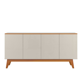Buffet Ares Lux 4 Portas Off White Nature Tebarrot Sala