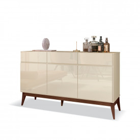 Buffet Cannes Off White 752147 Pés em Madeira Maciça EDN 