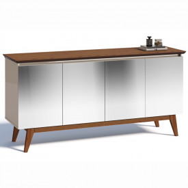 Buffet Classic Imcal 66575 Off White Freijó Com Espelho Sala FORA DE LINHA