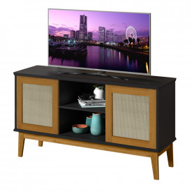 Buffet Denver 2 Portas Tebarrot Preto Madeira Sala