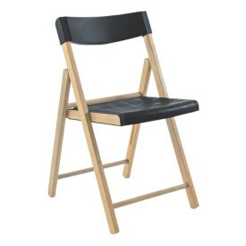Cadeira Dobrável Potenza Madeira Tramontina Acento Preto