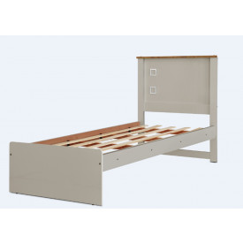 Cama Solteiro Barcelona Tebarrot Off White Madeira Quarto