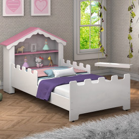 Cama Infantil Montessoriana Casinha Branca Dakota Gabrielli