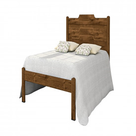 Cama Solteiro Mary Painel da Cabeceira Fresado Malbec Vitamov